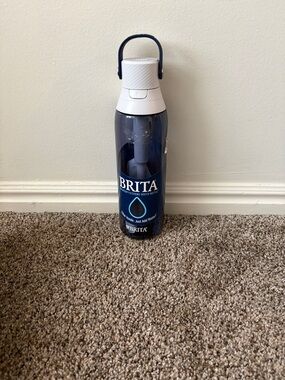 Brita Navy Blue Water Bottle with White Cap